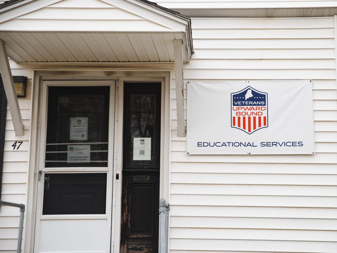Veterans Upward Bound educational services sign on outside of building