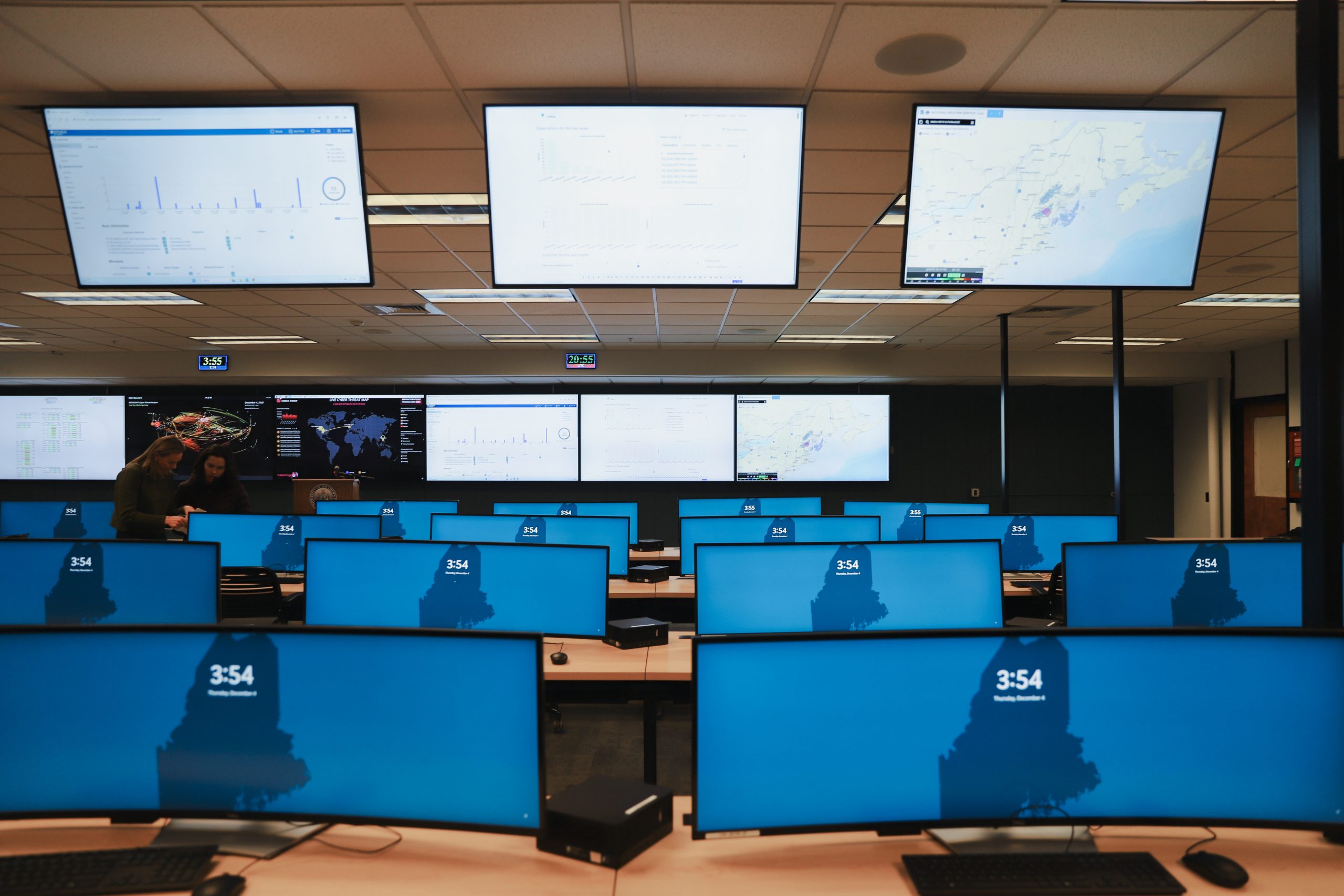 New Cyber Security classroom at University of Southernmaine.