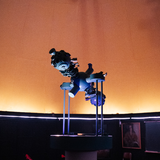 Inside the Southworth Planetarium at USM.