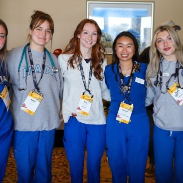 Nursing students assisting at the 2026 Annual Fishermans Forum