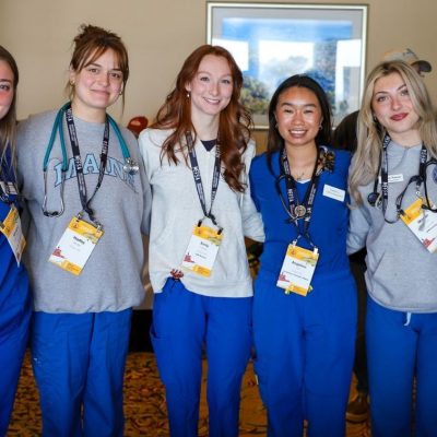Nursing students assisting at the 2026 Annual Fishermans Forum