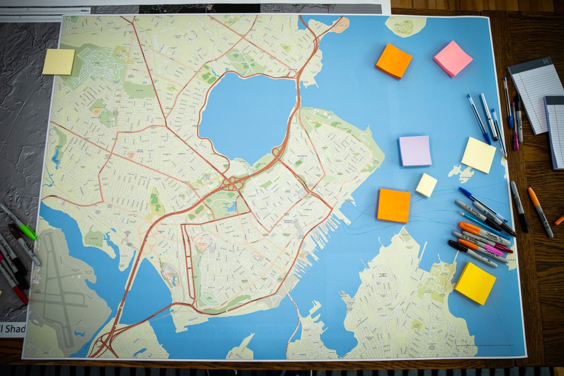 Memory map of Portland, Maine.