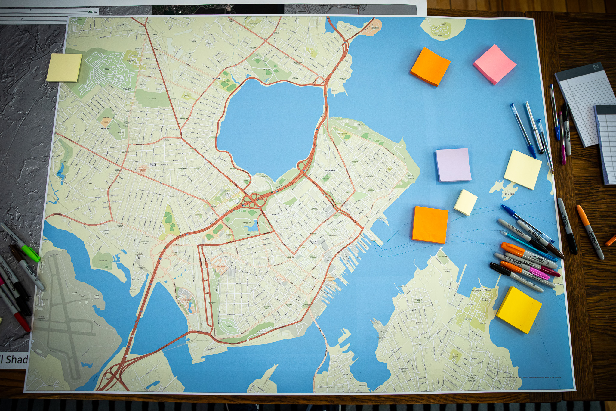 Memory map of Portland, Maine.