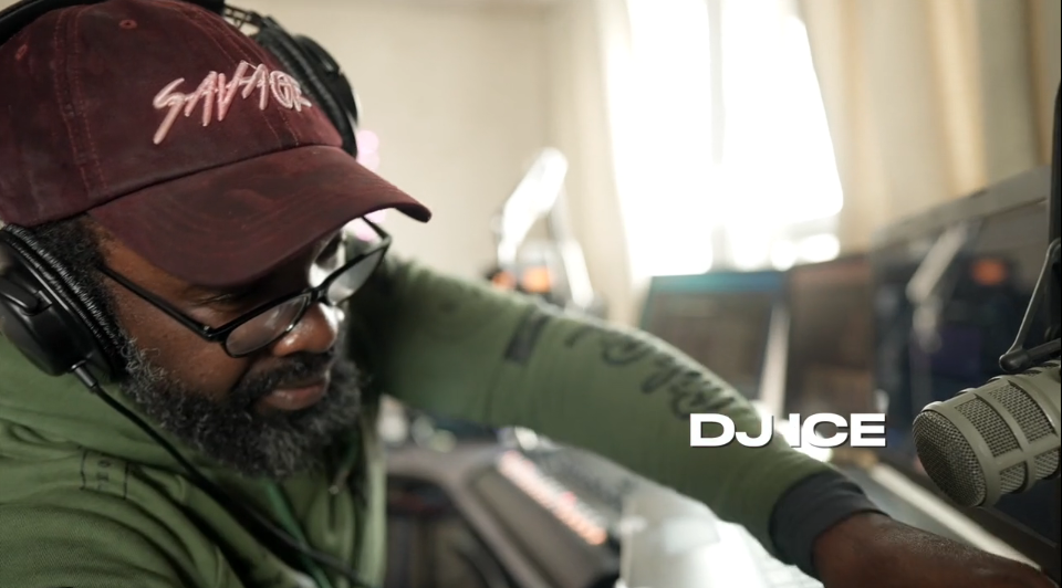 A still of DJ ICE from WMPG documentary "An Extraordinary Place".