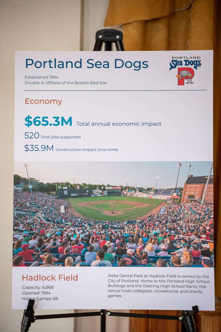 Portland Sea Dogs contribution results in poster format.