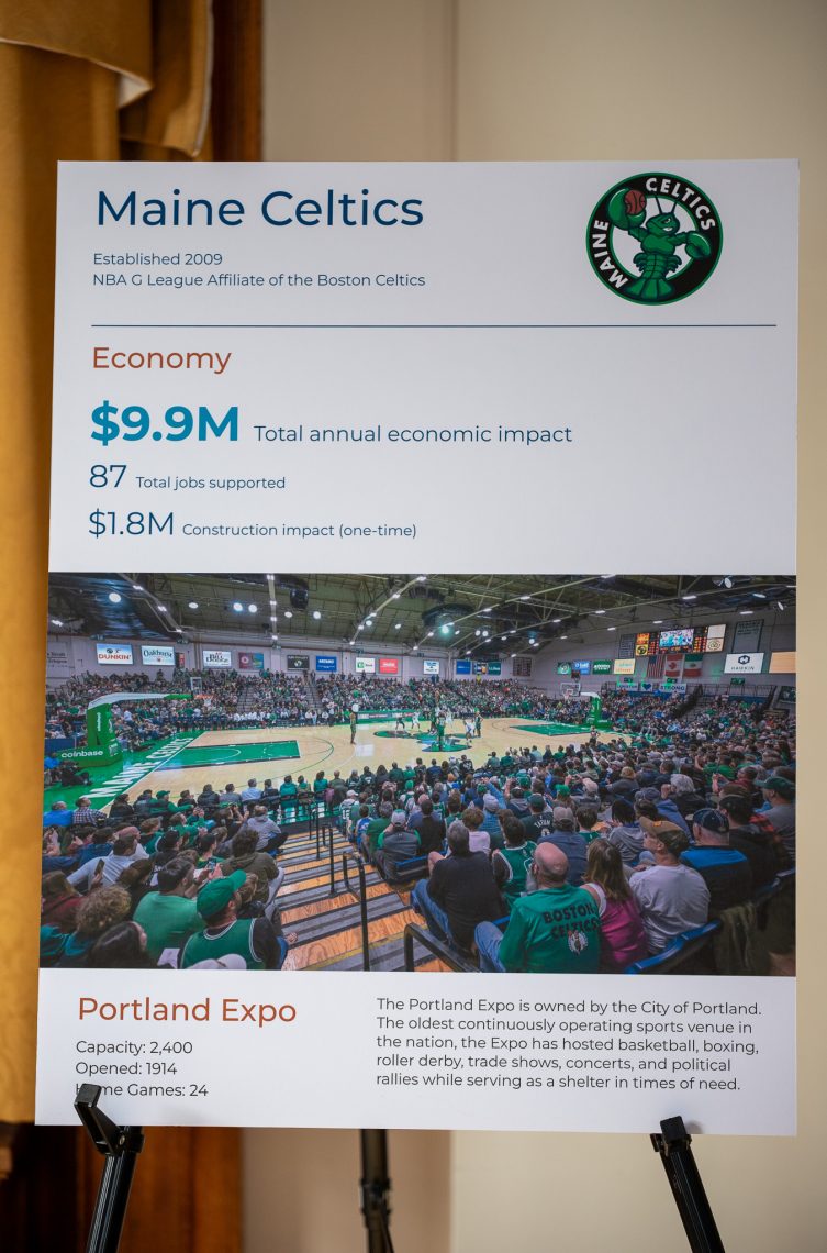Maine Celtics contribution results in poster format.