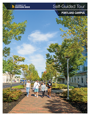 The cover page of our Self-Guided Portland Campus Tour program.