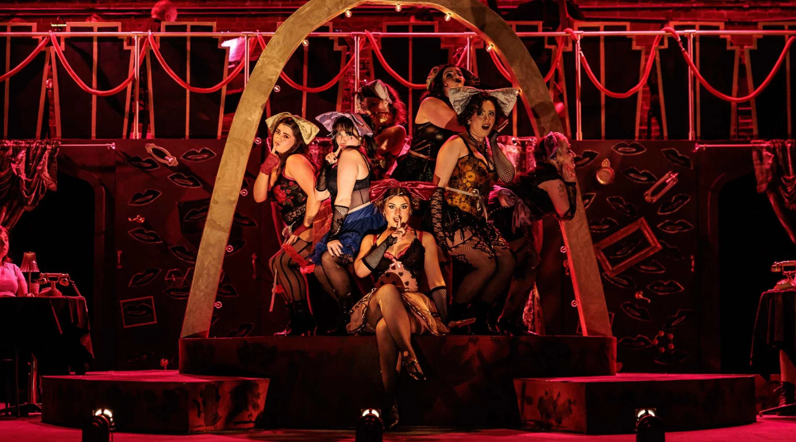 Karoline Brechter as Sally Bowles and Ensemble in USM 2026 production of Cabaret.