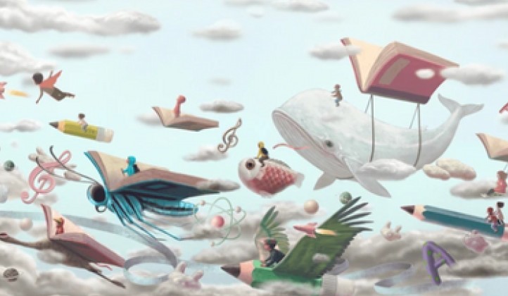 An illustrated drawing of sea creatures.