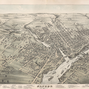Bird's Eye View of the City of Bangor Penobscot County Maine, 1875