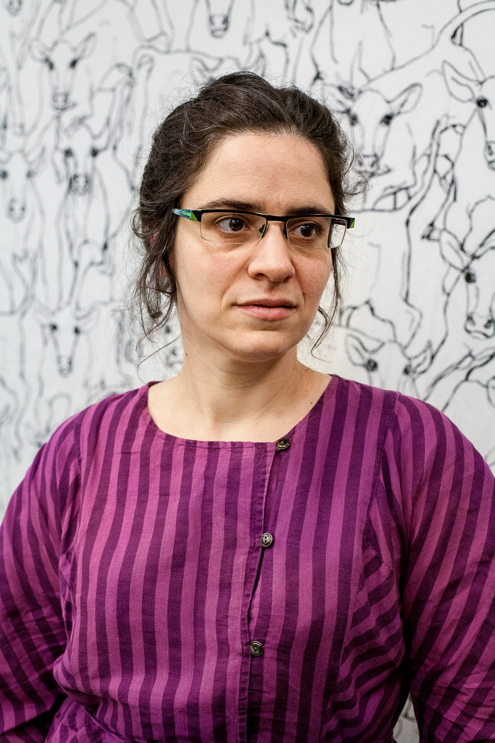 Philosophy Assistant Professor Agnes Callard poses for a portrait in her office at the University of Chicago on Wednesday, May 10, 2017. (Photo by Eddie Quinones)