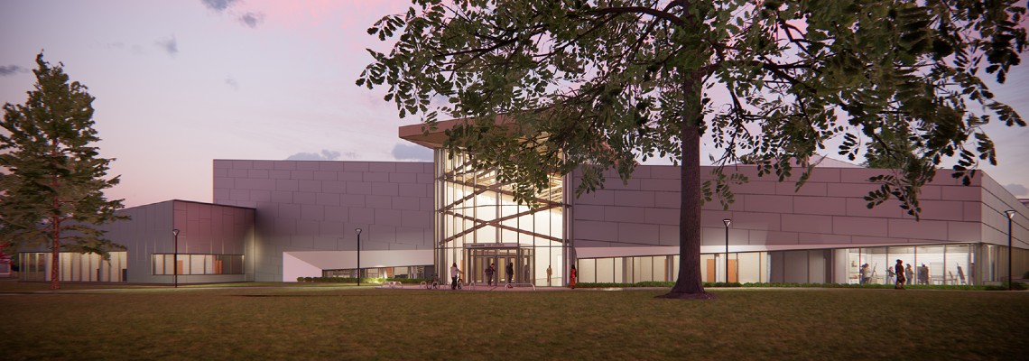 Architect rendering of the Crewe Center for the Arts