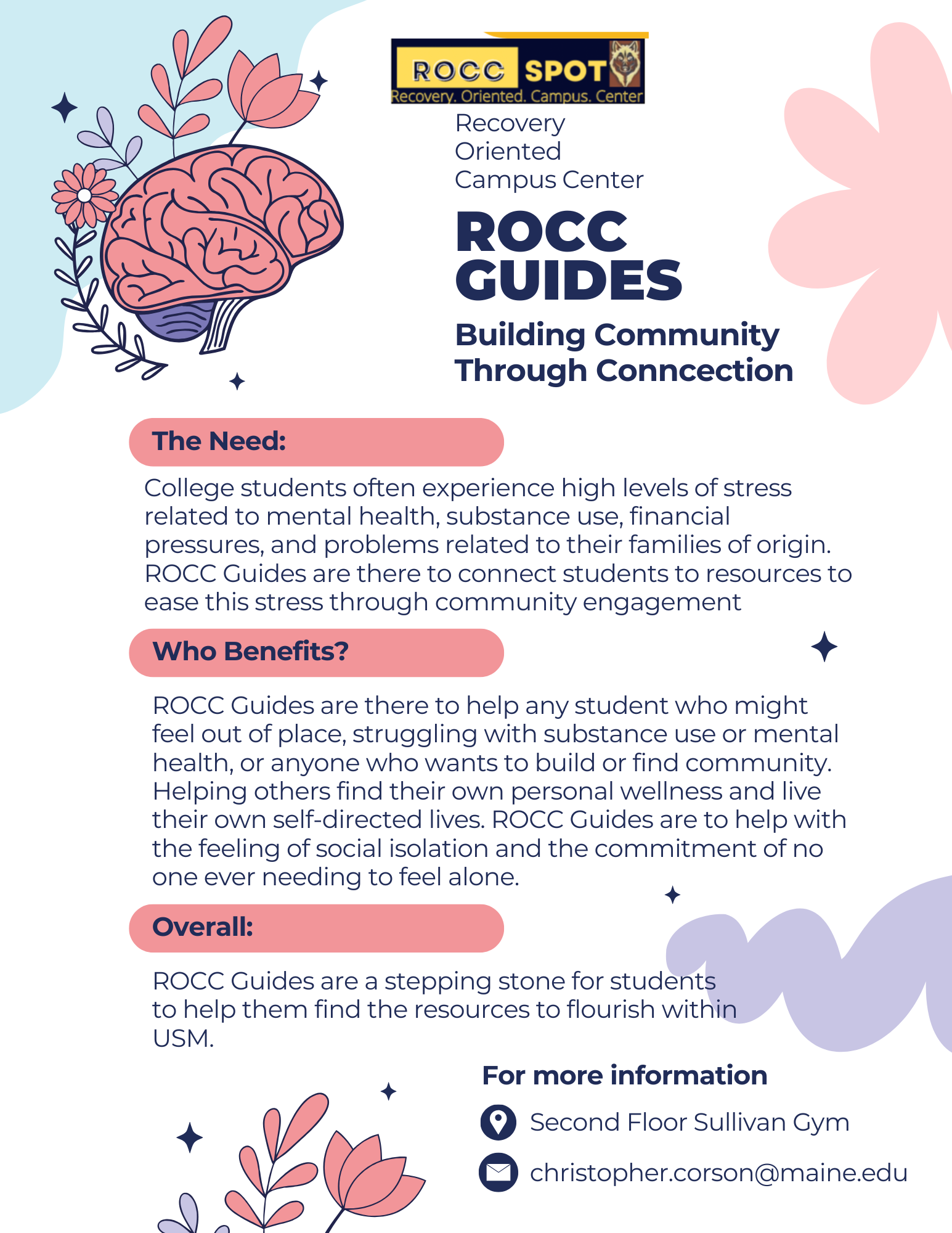 ROCC Guides flyer - Building Community Through Connection