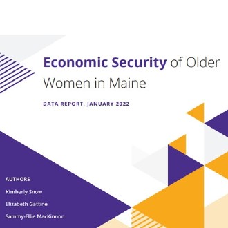 Report cover of "Economic Security of Older Women in Maine"