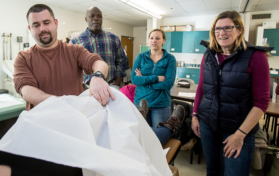 The Health Assessment Lab on the Portland Campus provides an area for students to practice the skills for health assessment of individuals across the lifespan.
