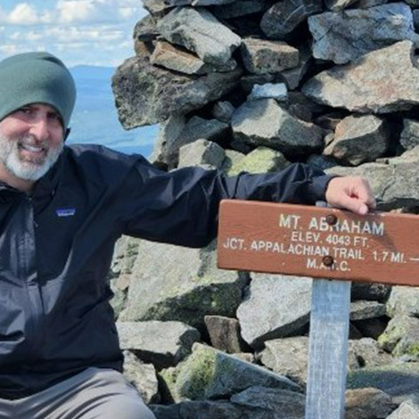Dr. Jason White on the top of Mt. Abraham