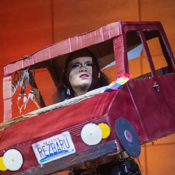 Drag artist performing