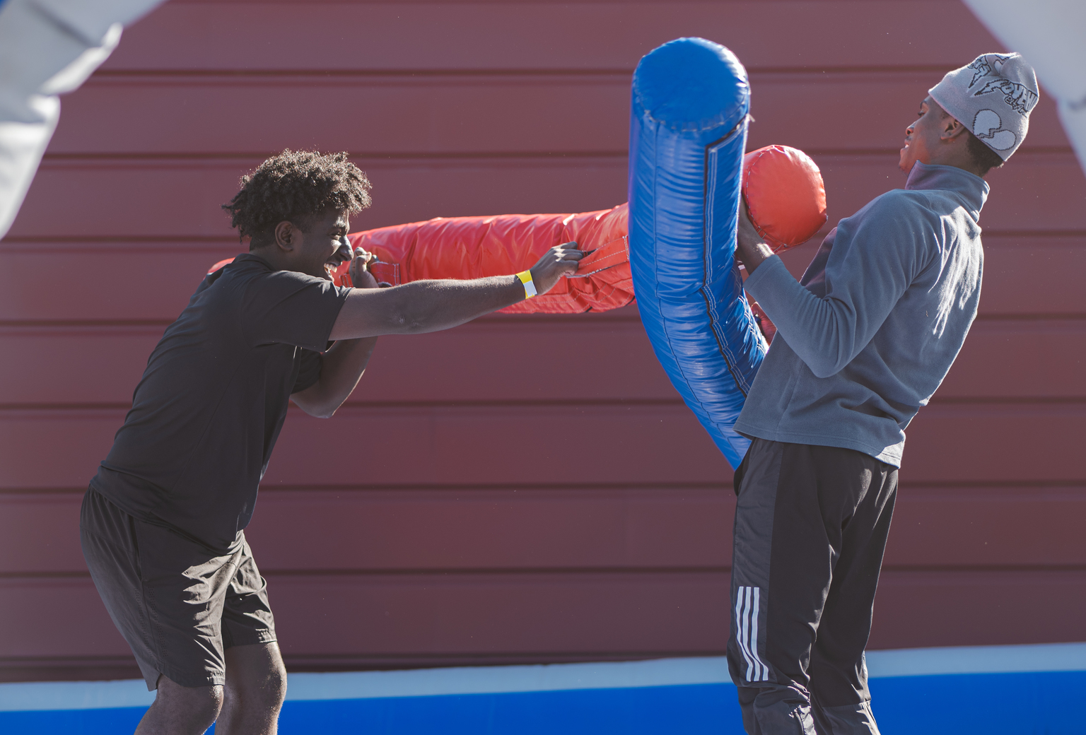 Inflatable fun, part of USM's Homecoming and Family Weekend
