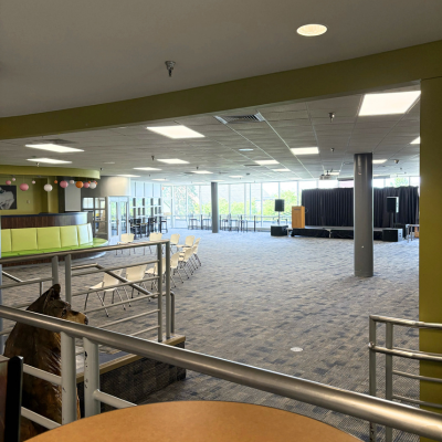 Open space with small stage