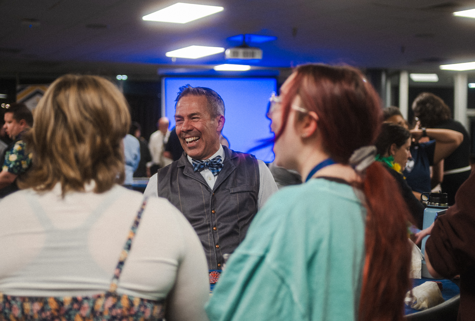Laughter during Casino night, part of USM's Homecoming and Family Weekend