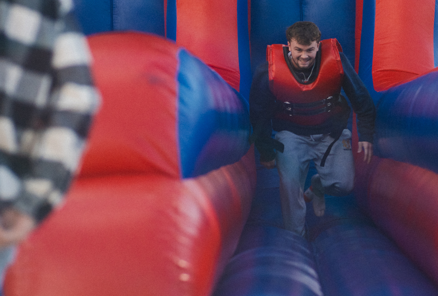 Inflatable fun, part of USM's Homecoming and Family Weekend