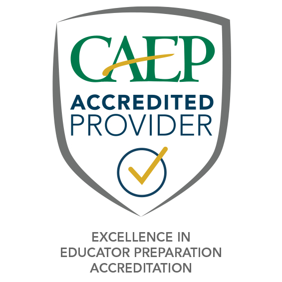 CAEP logo — accredited provider — Excellent in educator preparation accreditation