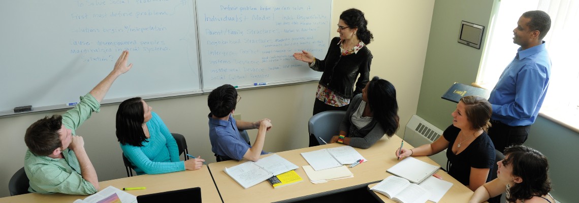 Teacher Education faculty teaching in a classroom