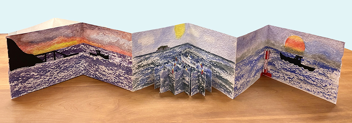 Pop-up Accordion Book, "Work Day", by Lauren Sahl