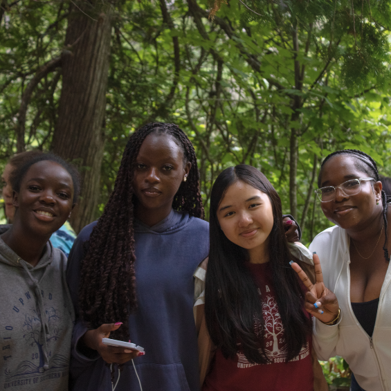UB students outdoors during the Summer Program.