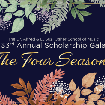 Poster of The Four Seasons Gala for 33rd Annual Scholarship Gala at Osher School of Music