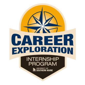 Logo for the Career Exploration Internship Program administered by USM's Career and Employment Hub.