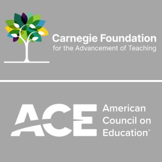 Logos for the Carnegie Foundation for the Advancement of Teaching and the American Council on Education