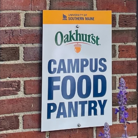Oakhurst Campus Food pantry sign