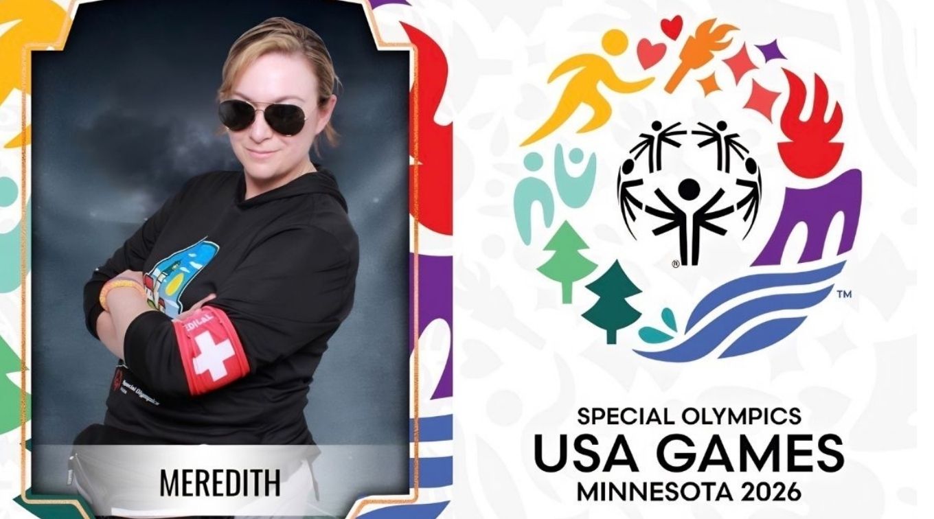 Meredith Madden commemorative Special Olympics trading card.